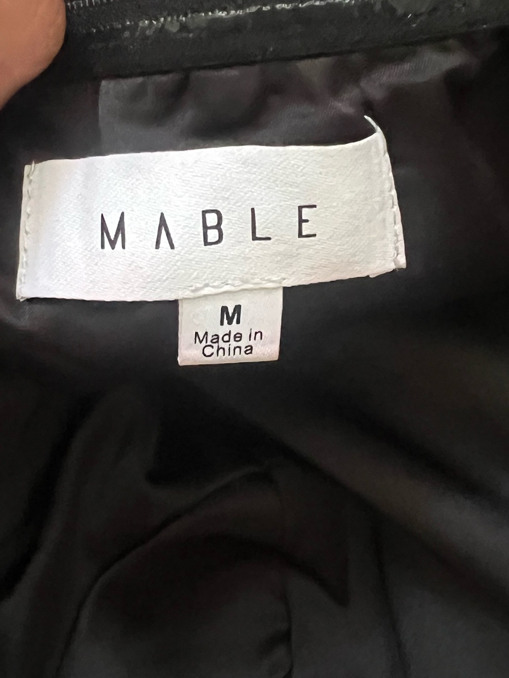 MABLE Simone Black Ruched Mesh Asymmetrical Drawstring Midi Dress Bodycon M - Picture 5 of 6
